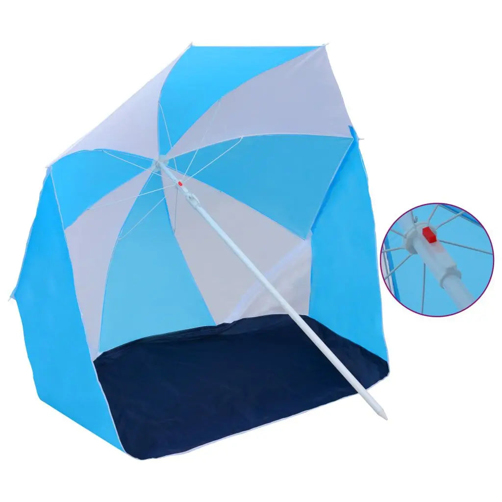 Multi Functional Beach Umbrella with Detachable Sidewalls & Groundsheet Windproof Sun Shade Shelter