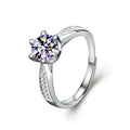 In Stock 925 Sterling Silver Jewelry 1Ct VVS Moissanite Wedding Ring Solitaire Engagement Ring Mini Gifts for Women