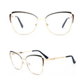 8479 High-End Double-Colors Eyeglasses Frame Clear Cat-Eye Metal Optical Glasses Acetate Tip Eyewear 2025