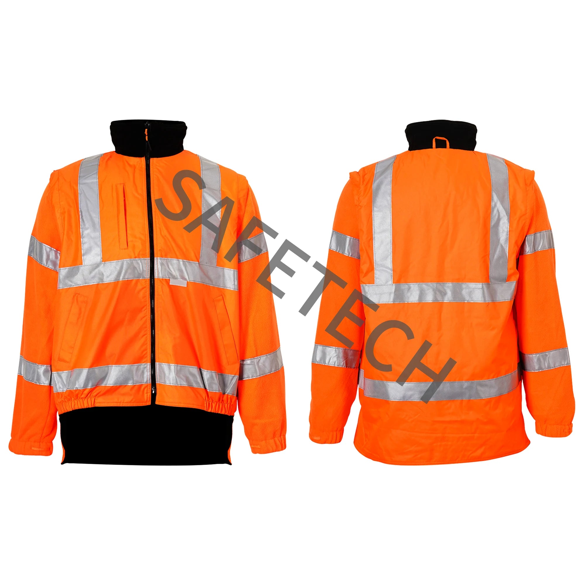 Heavy Fleece Winter Coat Custom Logo Waterproof Safety Clothing Workwear Hi Vis Work Jacket