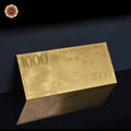 Wholesale Non-currency Collectible SwedenPlastic Banknote Bank Note Bills 24k Gold Banknote