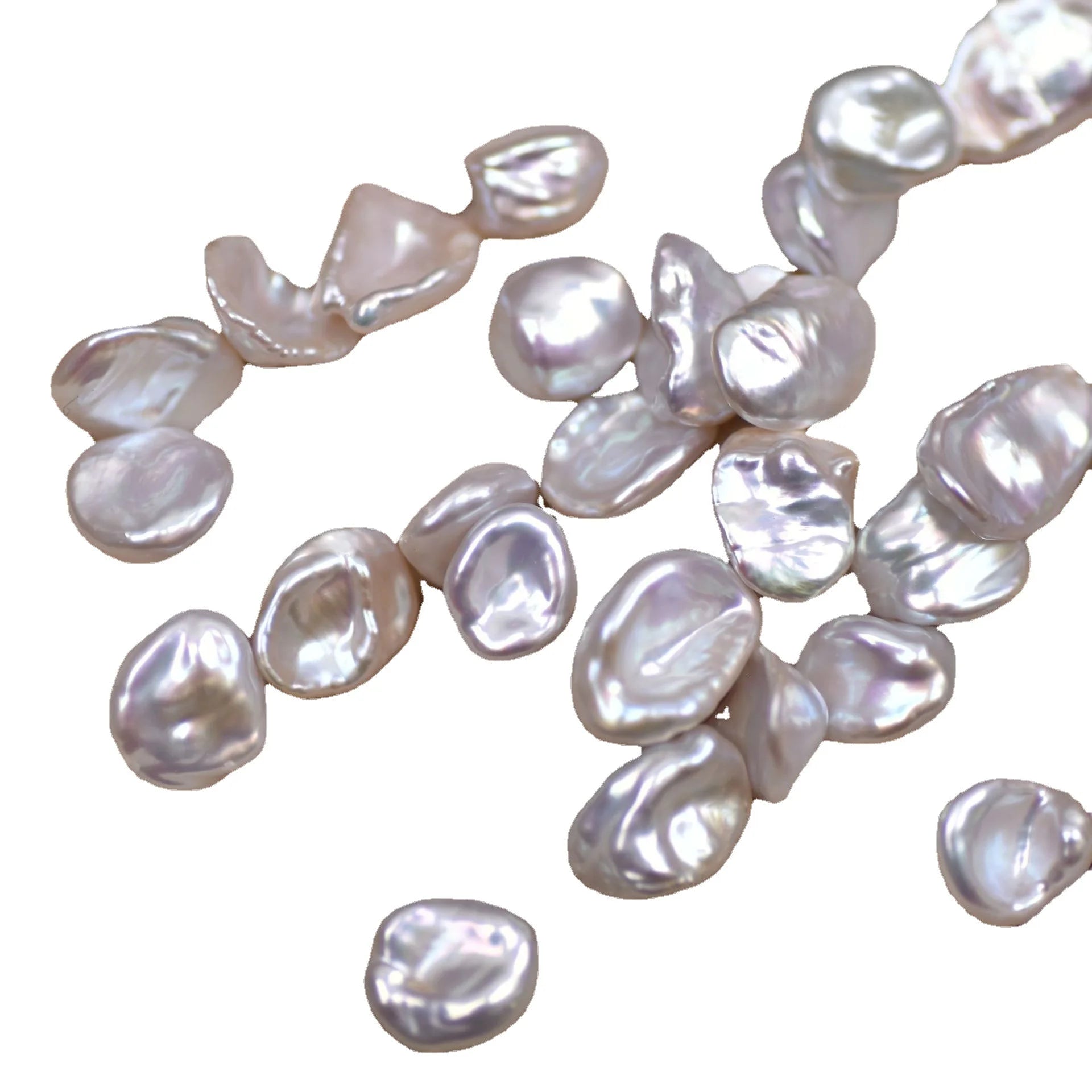 Factory Direct Sales 9mm Irregular Baroque Petal-shaped Natural Freshwater Pearl