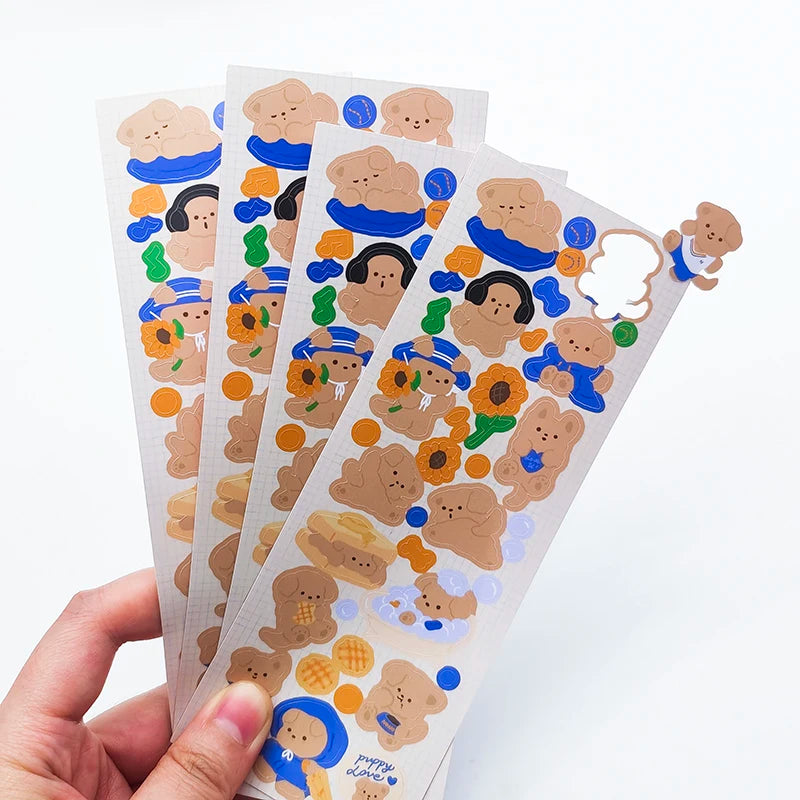 Custom Personalized Vinyl Clear Vinyl Logo Cartoon Decorative Kiss Cut Sticker Sheet Printing