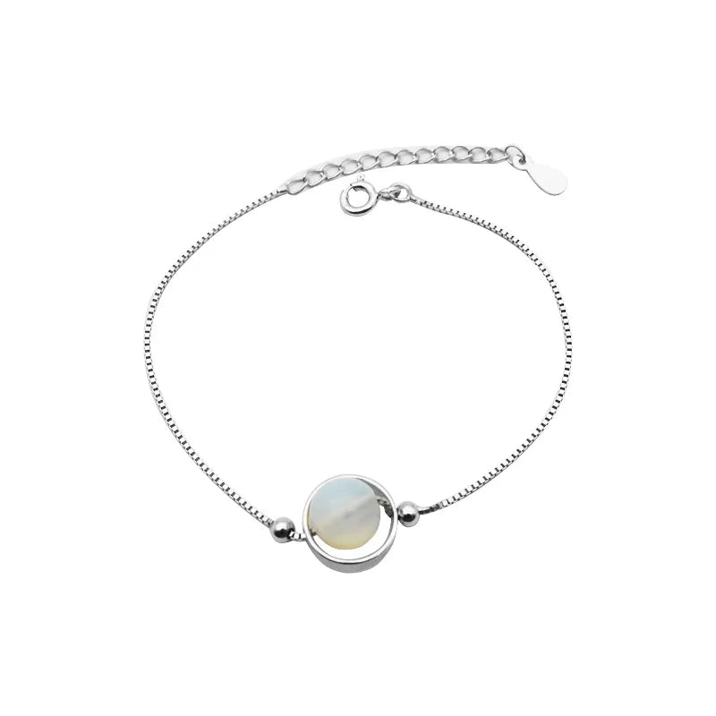 Wholesale Gold Plated 925 Sterling Silver Classic Moonstone Blue Opal Beads Fashion Jewelry for Wedding & Gift
