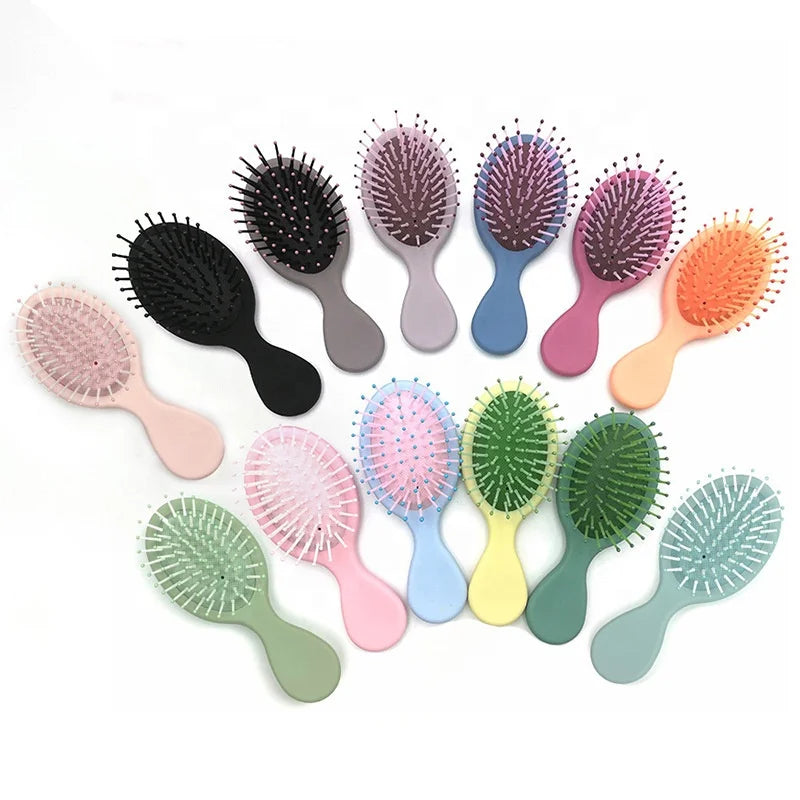 Candy Color Cheap Price  Mini Baby Detangling Brush With Ultra-Sof Bristles Hair Straightener Brush Travel Size