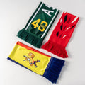 Wholesale Custom Football Team Clubs Scarf Double Sided Knitted Acrylic Fan Scarf Polyester Print Football Scarf