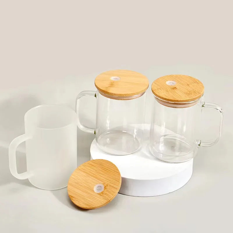 Sublimation Mugs Wholesale Frosted Sublimation Beer Mug Cup with Handle Sublimation Beer Glasses