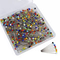 Assorted Color Garment Accessories Ball Quilting Pins 0.6x38mm Steel with 4mm Ball 500pcs Dressmaker Metal Pins