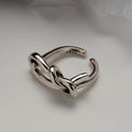 ICEBELA Jewelry S925 Sterling Silver Retro Ring for Women Euro-american Style Thai Silver Open Knot Index Finger Ring
