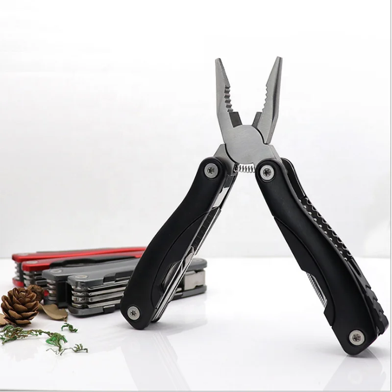 Multi-Tool Pliers Aluminum Camping Hiking Hunting Fishing Stainless Steel Folding Pocket Tools Wrench Saw Blade OEM Customizable
