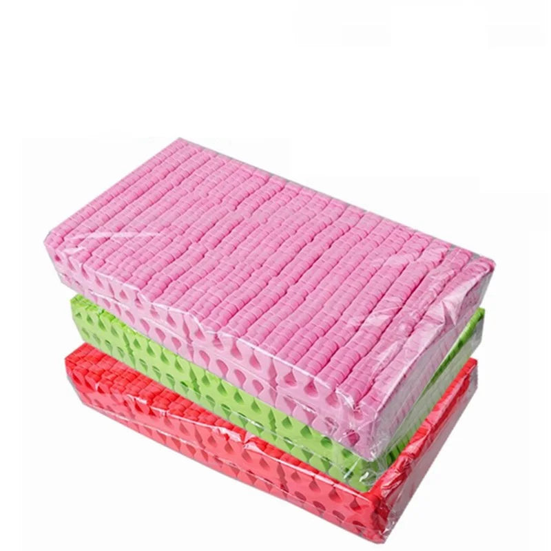 Tamax NAT024 100pcs Nail Art Soft Foam Sponge Toe & Finger Separator Manicure Pedicure Nail Salon Six Color Commercial Home Use