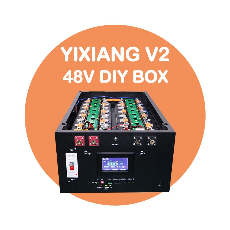 YIXIANG V2 US Stock Stacking Battery Box with Breaker Energy System 15kwh 48V 280ah 16S JK 200A BMS LiFePO4 4.3 Inch Touch LCD
