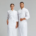 2025 Long Sleeve Chef Clothes Female Chef Uniforms logo Customize Chef Chaqueta