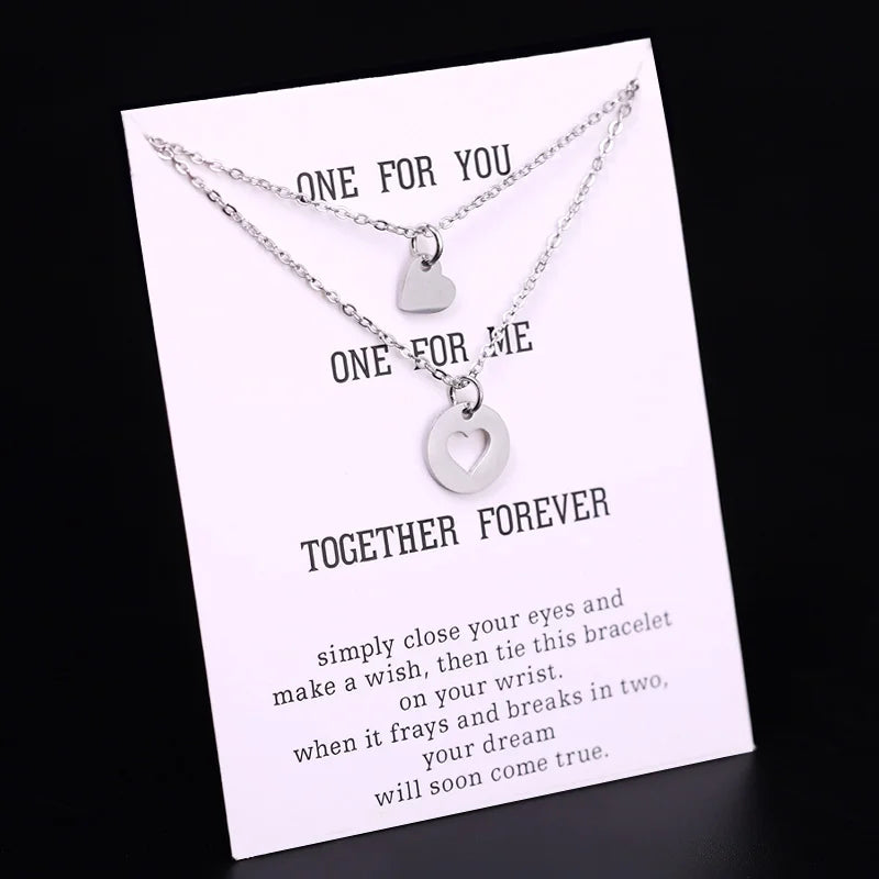 Stainless Steel Best Friend Bridesmaid Couples Set Infinity Rhinestone Diamonds Bird Butterfly Angel Wing Arrow Pendant Necklace