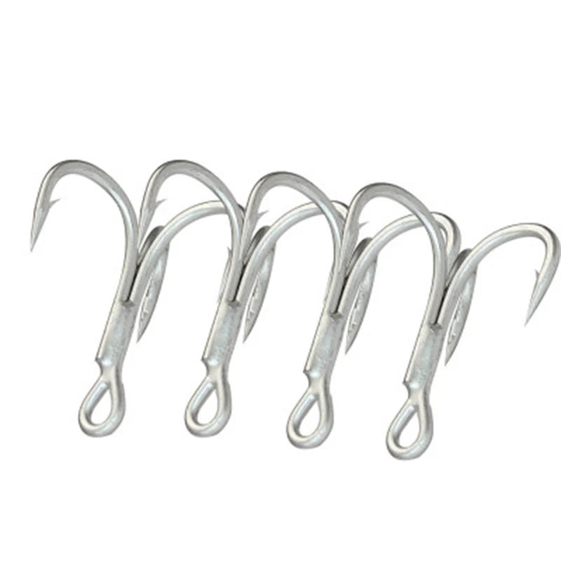High Carbon Steel Triple Hook Fishing Saltwater Fishing  Tin Fish Hook 4x Strong  Treble Hook