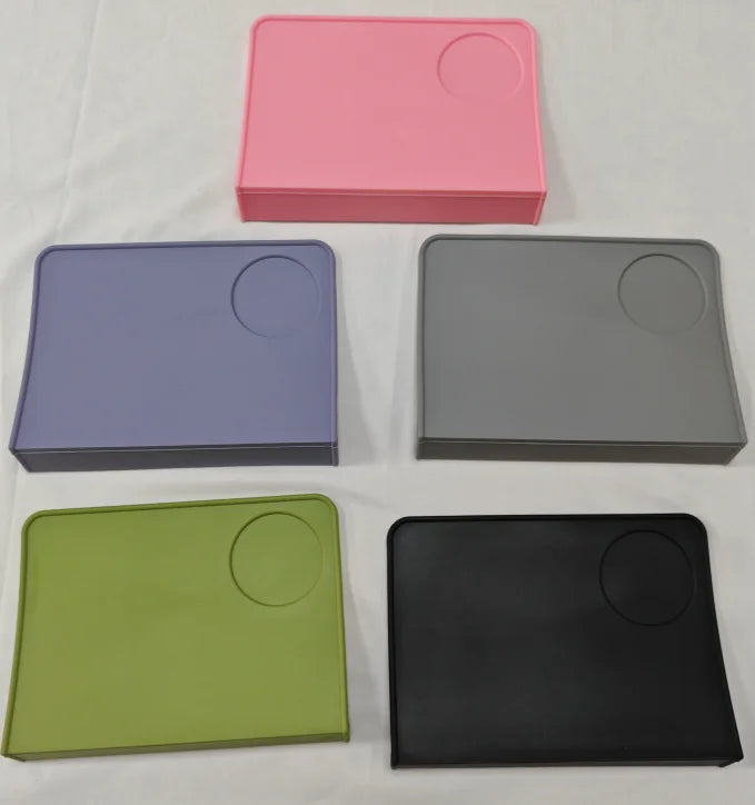 Hot Sell Coffee Accessories  Logo Custom  Square Non-slip Food Grade Soft Silicone Coffee Tamping Pad Coffee Corner Mat