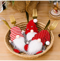 Christmas Gnome Flatware Pocket Bags Faceless Old Man Silverware Pouch for Table Cutlery Holder Table Christmas Decorations