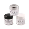 3g PS Plastic Round Diamond Cosmetics Loose Powder Jar 3ml Plastic Rose Gold Silver Glitter Powder Bottle