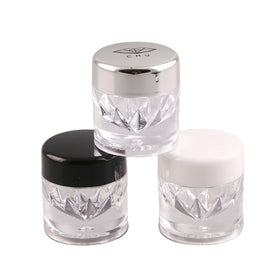 3g PS Plastic Round Diamond Cosmetics Loose Powder Jar 3ml Plastic Rose Gold Silver Glitter Powder Bottle