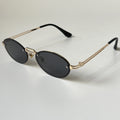 New Arrivals Punk Style Sun Glasses Unisex Cool Oval Frame Trend Thin Rimless Sunglasses for Women