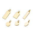 Titanium Stainless Steel Tag Jewelry Accessories Can Be Engraved LOGO Accessories Wholesale Customized Bracelet Pendants
