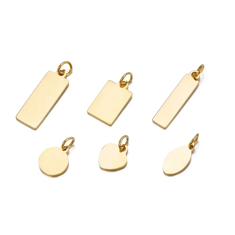 Titanium Stainless Steel Tag Jewelry Accessories Can Be Engraved LOGO Accessories Wholesale Customized Bracelet Pendants