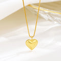 Merryshine 925 Sterling Silver 18k Gold Plated French Style love Symbol Heart Pendant Necklace for Women