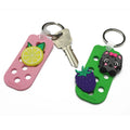 Rubber Craft PVC Clog Twice Hole Plastic Charm Holder Shoe Charms Key Chain Key Ring Keychain Shoe Name