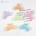 Wholesale Solid Color Pink Matte Color Flower Hair Claws for Thin Hair
