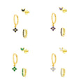 Popular 3pcs/Set Fashion Jewelry Women Geometric Cartilage Piercing Diamond Earring Crystal Hoop Earrings Set Gift