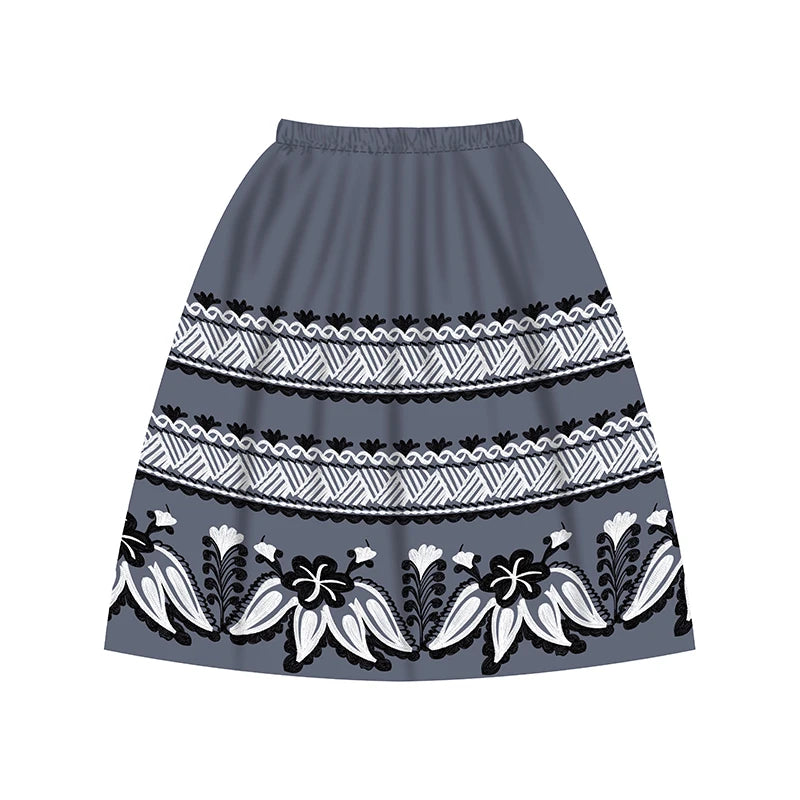 Low Moq New Pattern Islander Style Micronesia Chuuk Guam Marshall Hawaii Mumu Digital Print 100% Polyester Fabrics for Dress