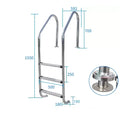 Customizable Non-Slip Silver Pool Ladder SL 3 304/316 Stainless Steel with 2-Year Warranty
