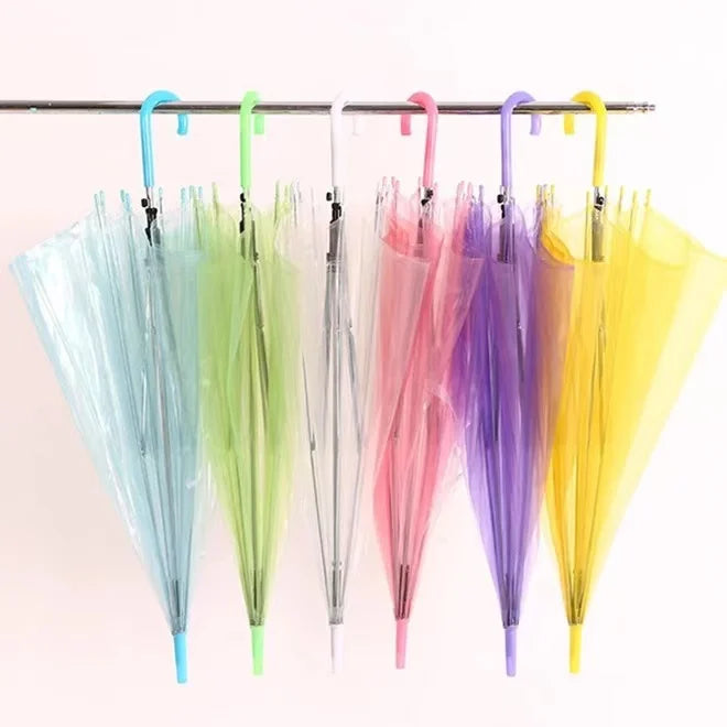Poe Umbrella Transparent Colorful Clear Adult PVC CLASSIC Umbrella Manufacturer Business Gifts Umbrella MegaBDM