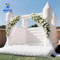Customized Wedding Bouncy Castle Inflatable Attraction White Bounce House Commercial for Rental Events PVC Material Easy Setup MegaBDM