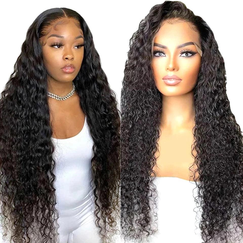 Popular 13X4 Lace Front Cuticle Aligned Virgin Malaysian Human Hair Wig Natural Water Wave Lace Frontal Wigs for Black Women