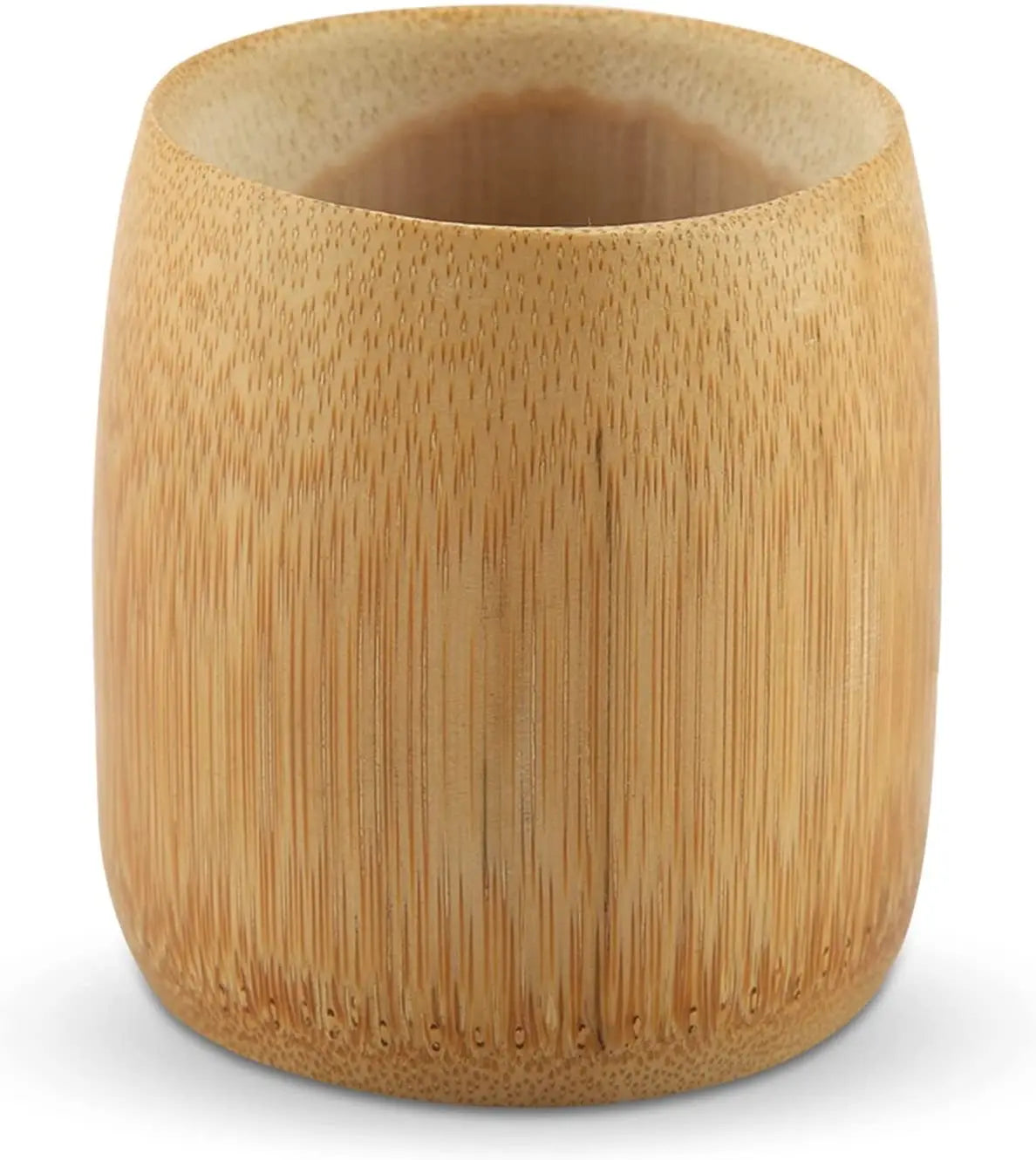 Customized  No Paint Wooden Tea Cup Small Handless Winecup Coffee Mugs Drinkware Hand Polished   Natural Bamboo Tea Cup