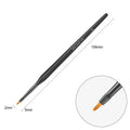 OEM Professional Mini Oval Gel Brush with Black Resin Handle and PTT Nylon Hair UV Gel Brush for Nail Salon BW1-04