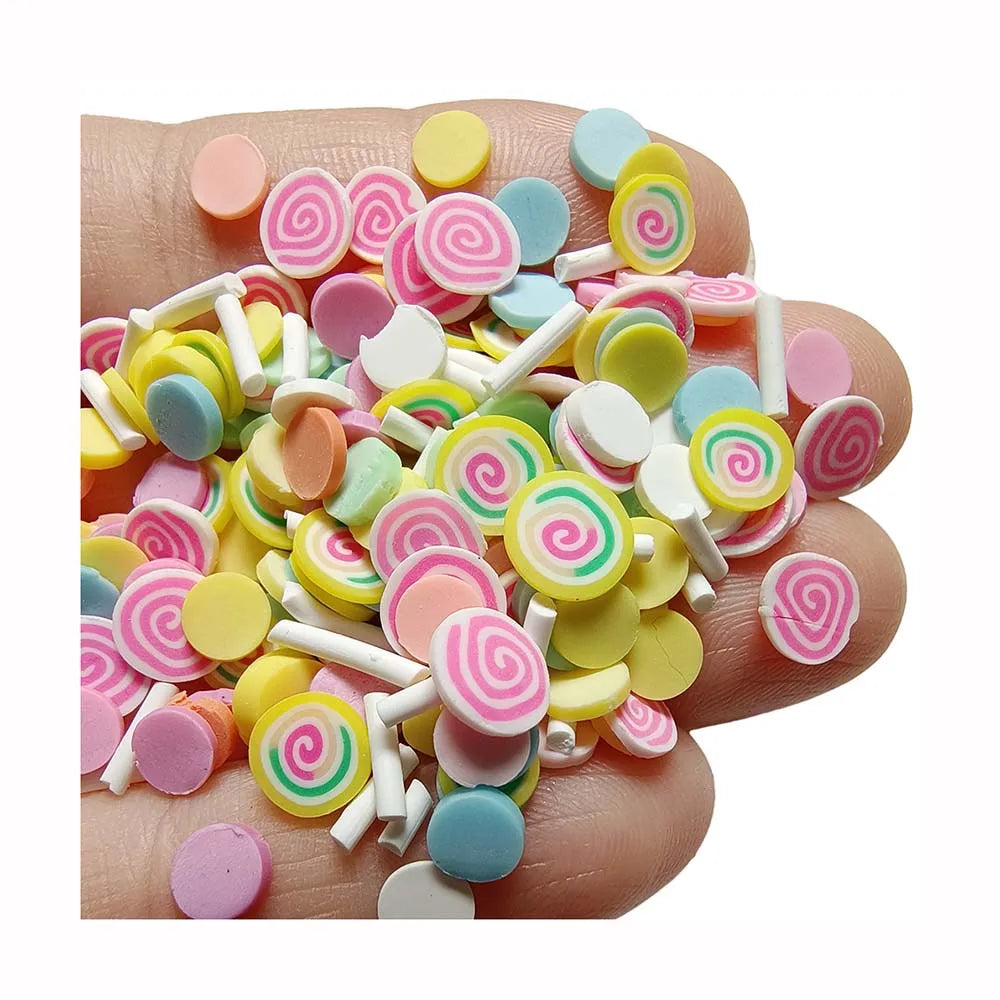 500g Multi Slices Polymer Hot Clay Circle Cookie Sprinkles for Slime Filler Soft Pottery DIY Crafts Nail Art Decor