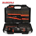 SUBORUI 246pcs Hss Titanium Metal Spade Masonry Wood Combination Tool Hole Saw Drill Bit Kit Set for Metal Woodworking Masonry
