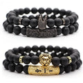 Vintage Classic Black 2-Piece Set Beaded Bangle Natural Glass Stone CZ 8mm Disco Dance Charm Unisex Gold Fashion Jewelry
