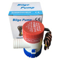 12v DC 1100GPH Low Pressure Impeller Small Boat Submersible Non-auto Marine Bilge Pump with 4 Meters Max Head