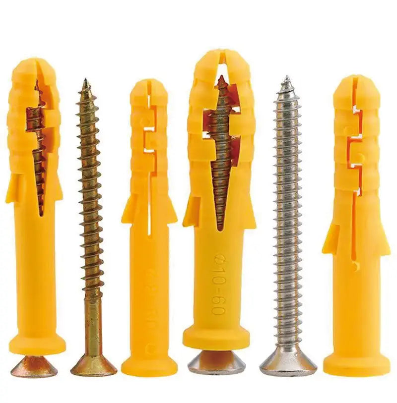 EFactory M4 ISO Metric Drywall Screw Anchor 10mm Long Steel/Stainless Steel Flat Head Nylon Frame Fixing Self-Tapping Expansion