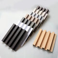 Metal Wooden PVC Veneer Fluted Wall Panel  Solid Wall Panels Waterproof Flame Retardant Decorative WPC Wall Panel