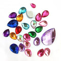 8*13mm 13*18mm 18*25mm Acrylic Crystal Strass Flatback Drop Teardrop Rhinestone Sew-On Loose Rhinestones for Clothes Crafts