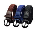 2025 Versatile Comfortable and Stylish Accessory 1" Black Navy Coffee Elastic Knit Stretch Braided Belt for Women and Kids