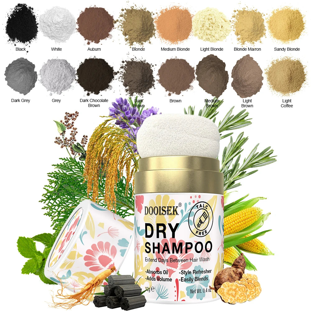 12g Natural Convenient Dry Shampoo Powder Travel Size Dry Shampoo Hair Powder for Women and Men to Keep Your Hair Dry