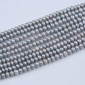 Wholesale 8-9mm Gray a Grade Button Freshwater Pearl Strands for Jewelry Making