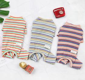 Wholesale Stocked Cotton Striped Dog Pajamas