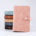 Hot Sales A6 Silver 6-Rings Softcover Planner Pull-Up Faux Leather with Customized Emboss Logo Loose-leaf Binding
