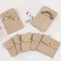 PUPPYSEW White  Microfiber Jewelry Pouch Jewelry  Bags With Button  Bracelet  Packaging Bags  Jewelry Bagno logo Ready to Ship